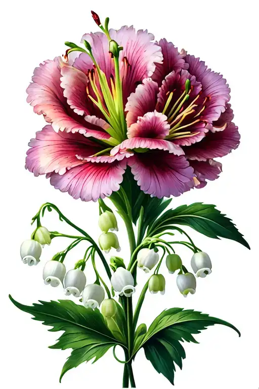 Quill Carnation And Lily Of The Valley