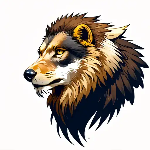 Lion Wolf And Bald Eagle That Implements Norse And German Tradition