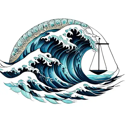 Waves And Libra Mandala