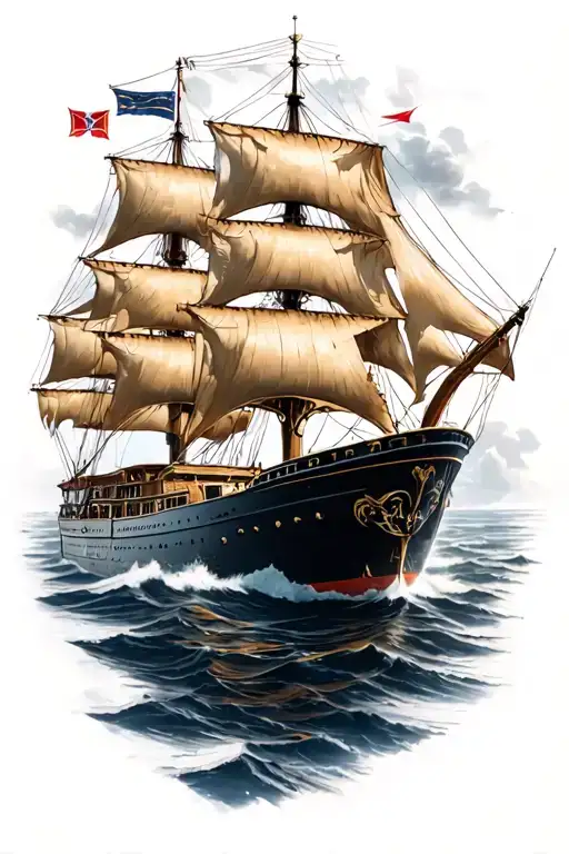 The Edmundfitsgerald Ship Tattoo Design