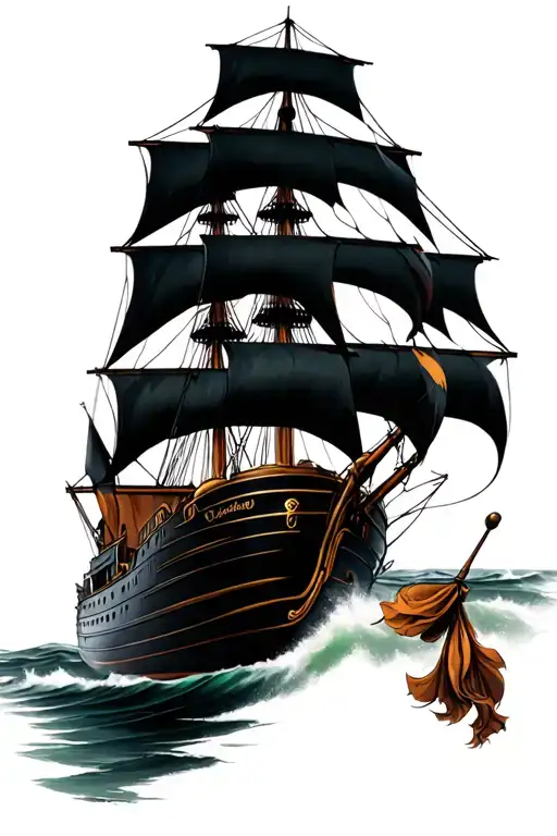 The Edmundfitsgerald Ship Tattoo Design