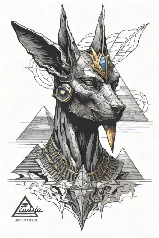 Anubis With Pyramids