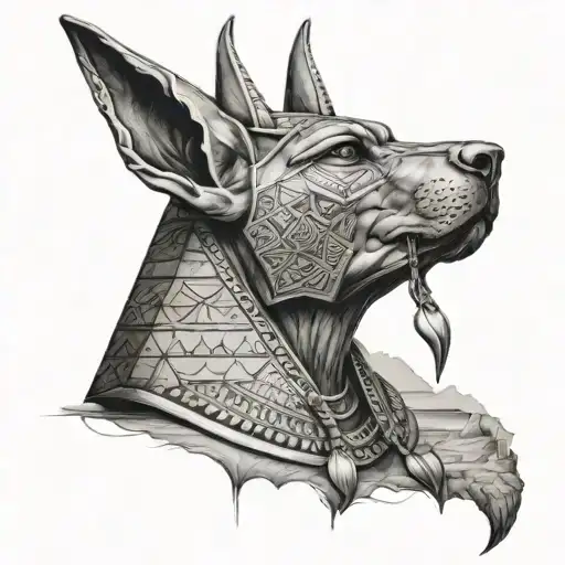 Anubis With Pyramids