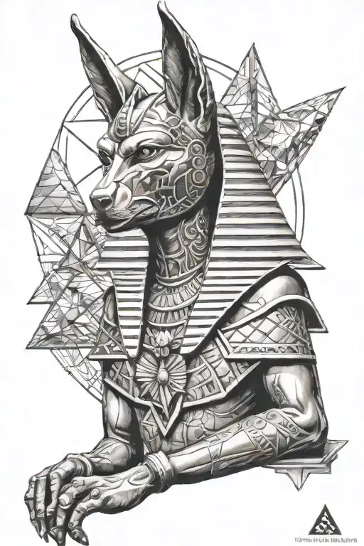 Anubis With Pyramids