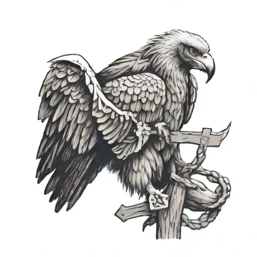 Vulture With Cross