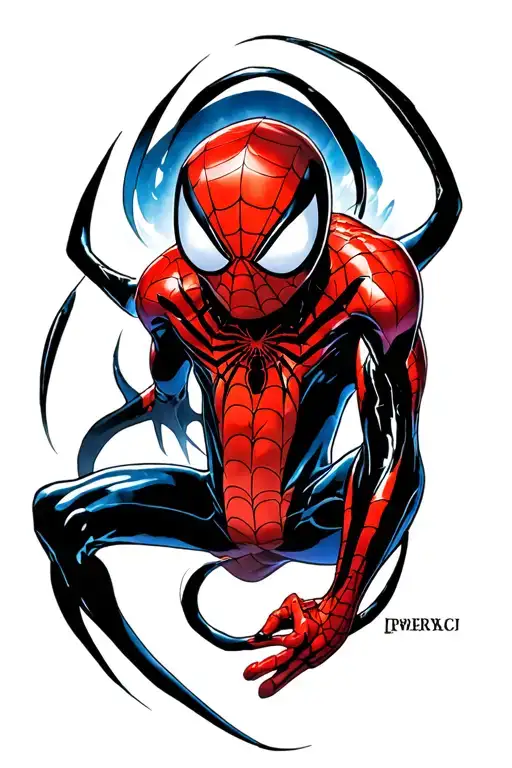 Spider-man Iron Spider With Venom Symbiote Full Sleeve