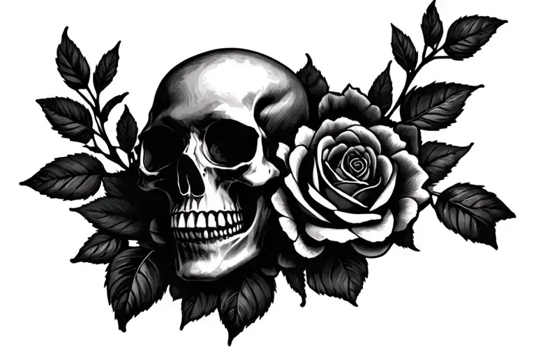 Skull And Crossbones Roses Mandala Design Incorporating