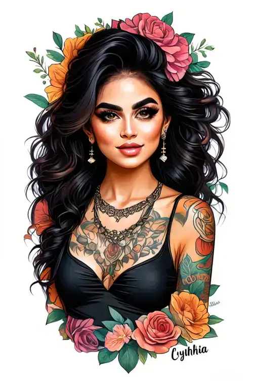 The Name Cynthia Well Stylized