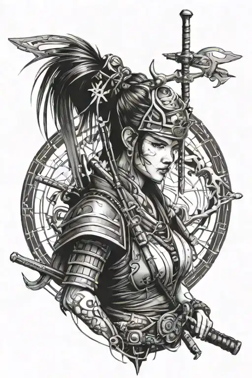 Samurai Girl Cyberpunk