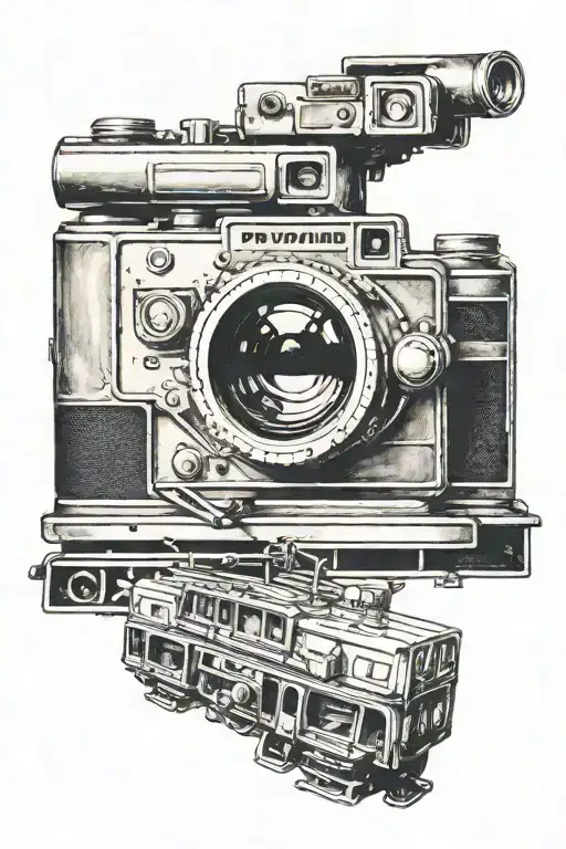 Polaroid With Trains