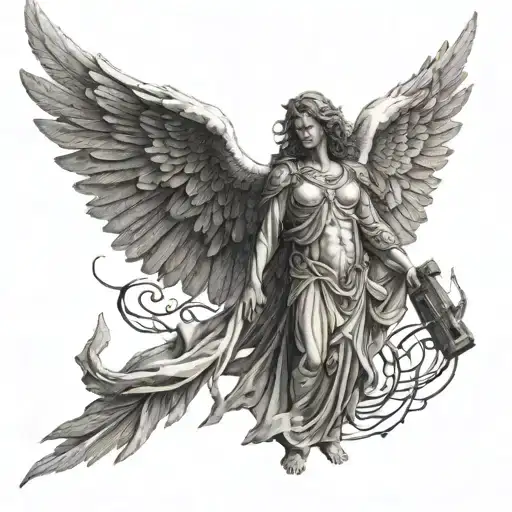 Biblical Angel Depiction Cyber Sigilism