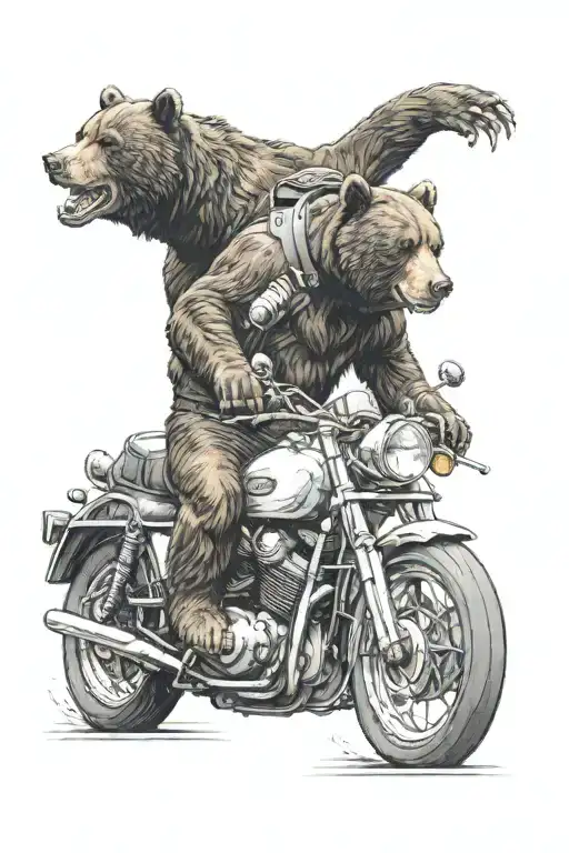 Bear Riding Motorcycles