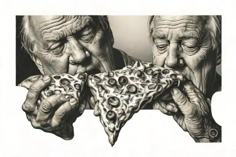 Donald Trup Eating Pizza