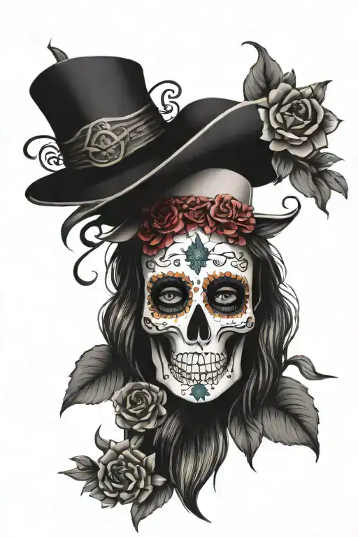 Day Of The Dead Skull Mountain Bike Feminine