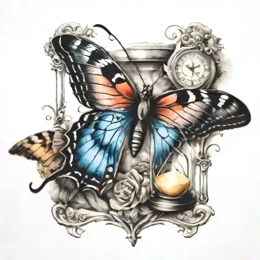 Butterfly And Hourglass Filled