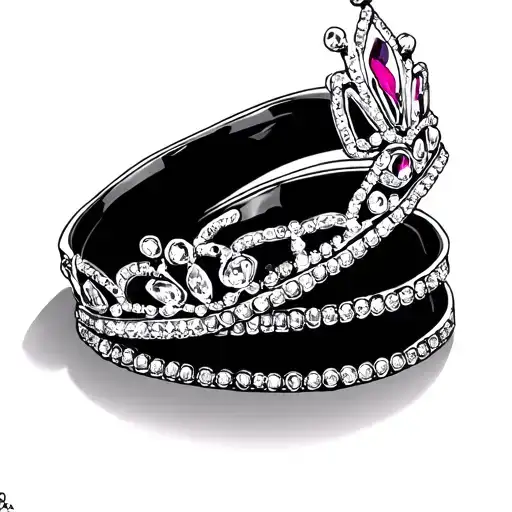 Two Tiaras Leaning On Eachother One
