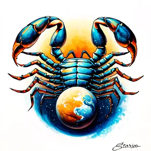 Scorpio With Pluto Planet