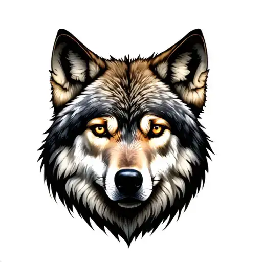 Full Moon And Wolf Head