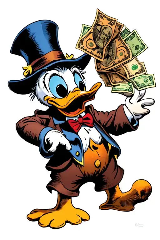 Scrooge Mcduck With Money