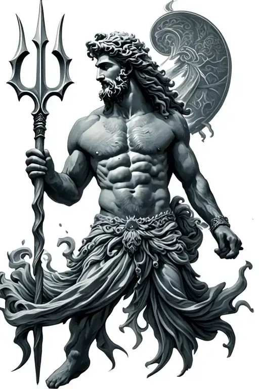 Poseidon Holding Trident