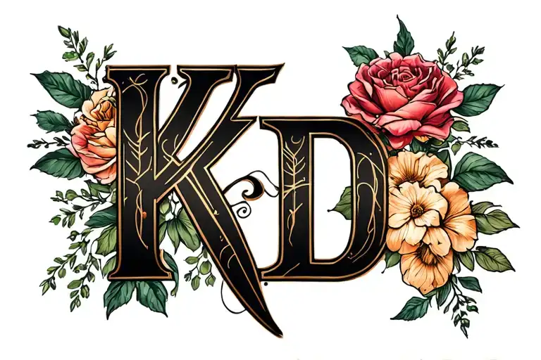 Initials Kd Written
