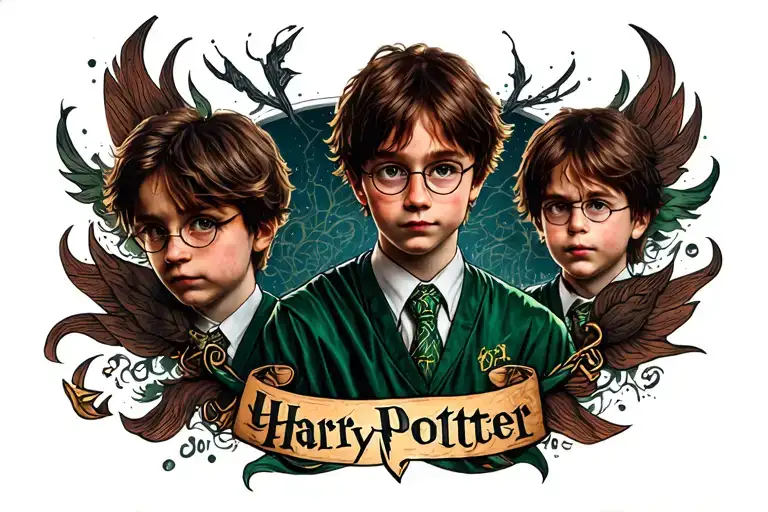 Harry Potter Themed Tattoo Featuring