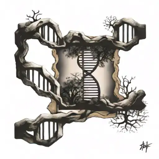Dna Chain And Tree