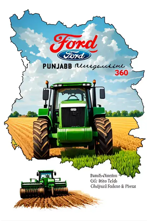 Ford 3600 Tractor Plowing Punjab Map Punjab Fields Egale