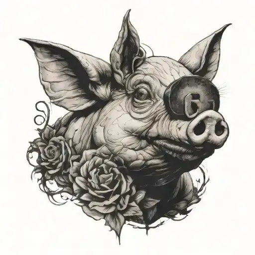 Hybrid Pig Woman Sexy Gothic