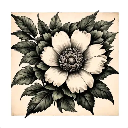 Old Time Scale And Flower Intertwined