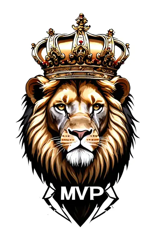 Lion With A Crown And Mvp Written Underneath