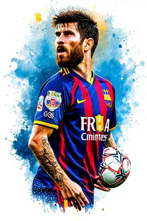 Leonel Messi With The Copa Libertadores Of America