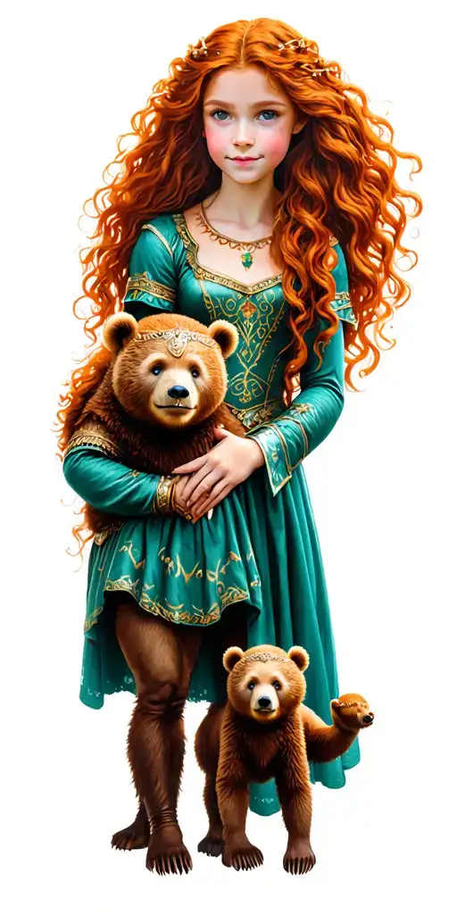 Merida And Three Little Bears