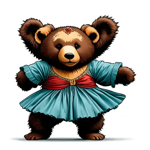 Dancing Bear Wearing A Skirt