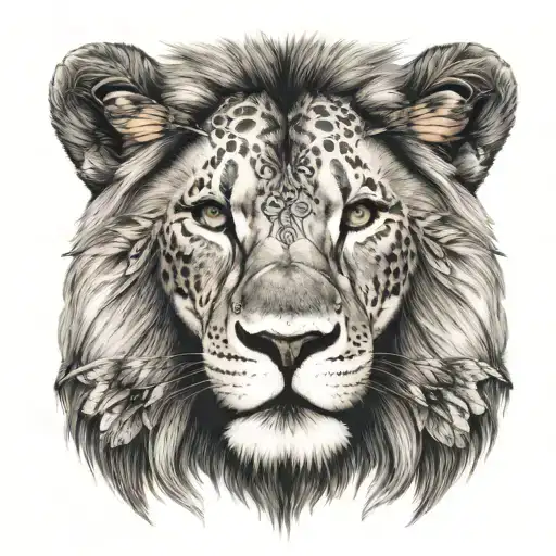 Lion With A Dragonfly On His Nose