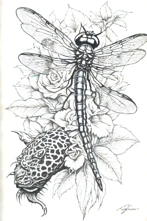 Dragonfly On Lion's Nose