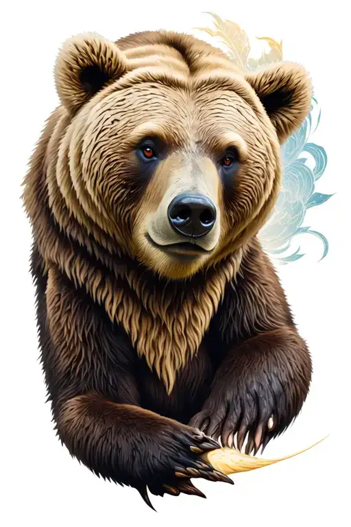 Bear With A Phonix Birth From Ash