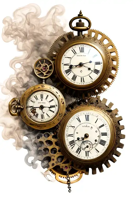 2 Antique Stop Watches With Lots Smoke And Metal Gears