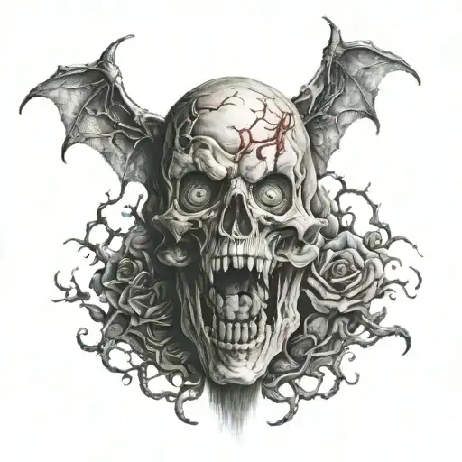 Half Sleeve Tattoo With A Horror Theme