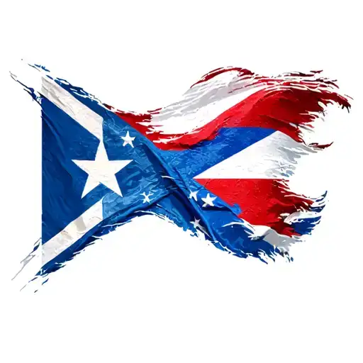 Dominican Flag With Puerto Rican Flag Merged Chest