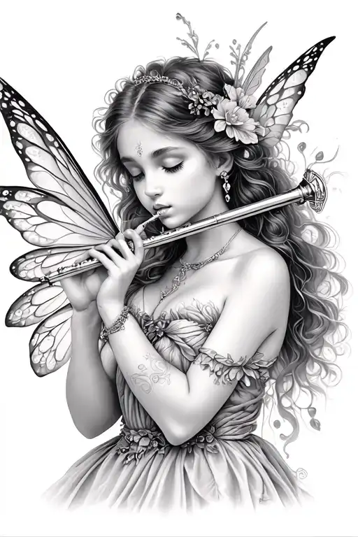 Fairy Playing The Flute