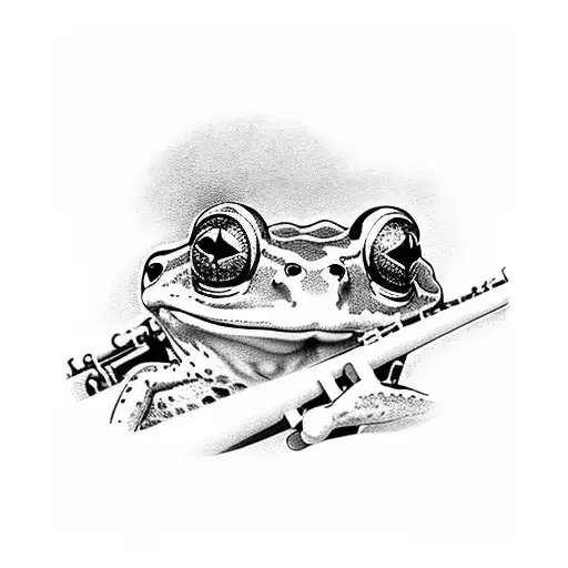 Frog Playing Clarinet