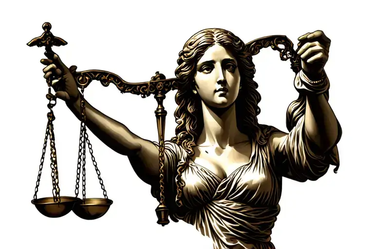 Lady Justice Holding Scales