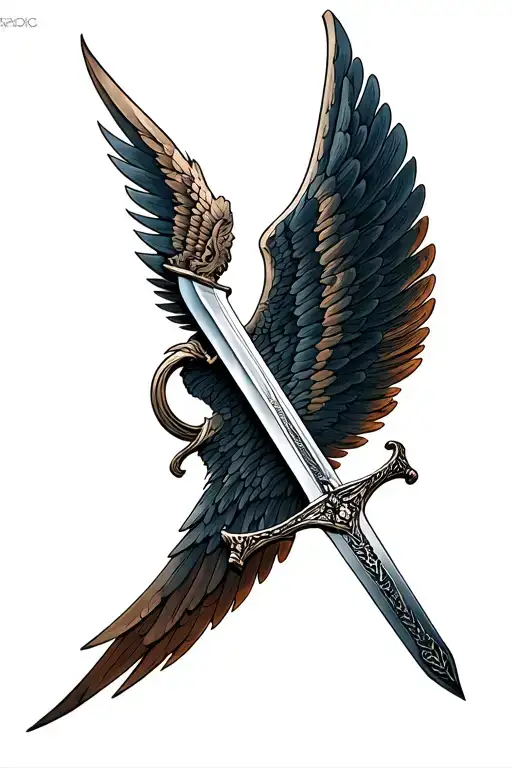 Sword With Wings Spread
