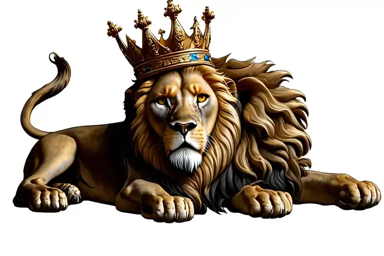 Lion Wearing A Crown