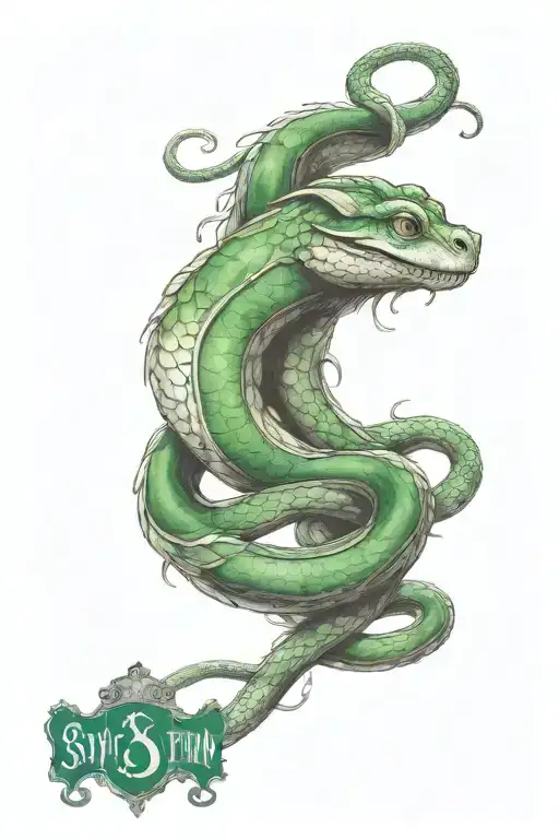 Harry Potter Inspired Tattoo Slytherin