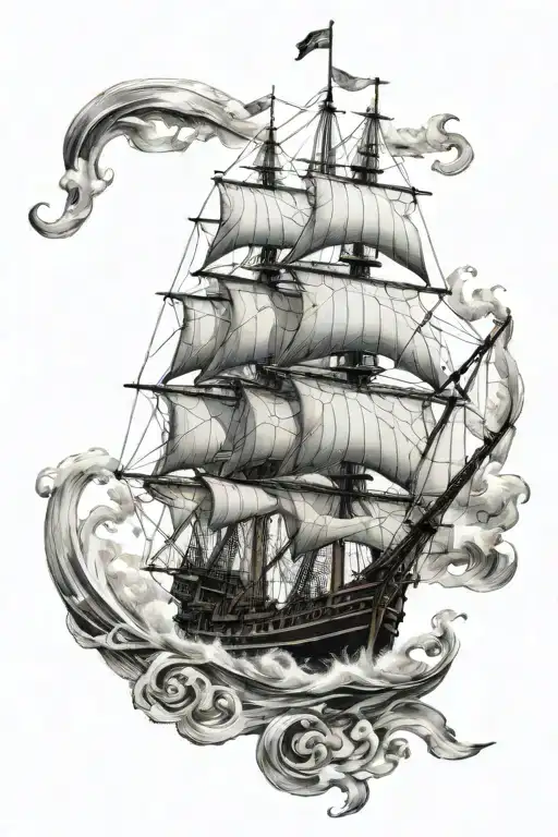 Sailing Ship Navigating