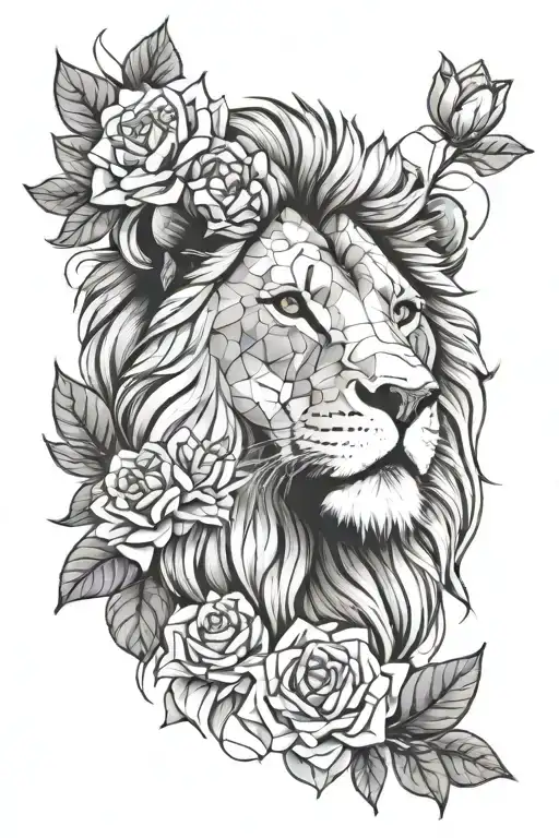 Lion Flower Geometric