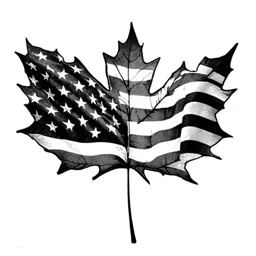 Us Flag But Stars Are Maple Leaves