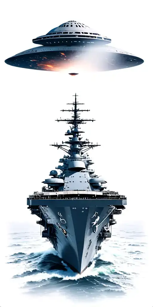 Triangle Ufo Hovering Over The Uss Theodore Roosevelt Aircraft Carrier